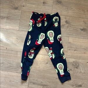 Navy Avocado Christmas Print Pajama Pants